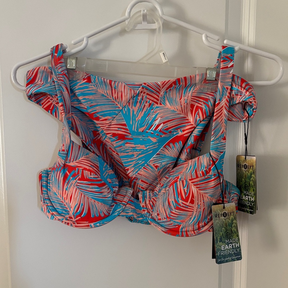 Vetchy New With Tags Tropical Print Bikini  - Red & Turquoise